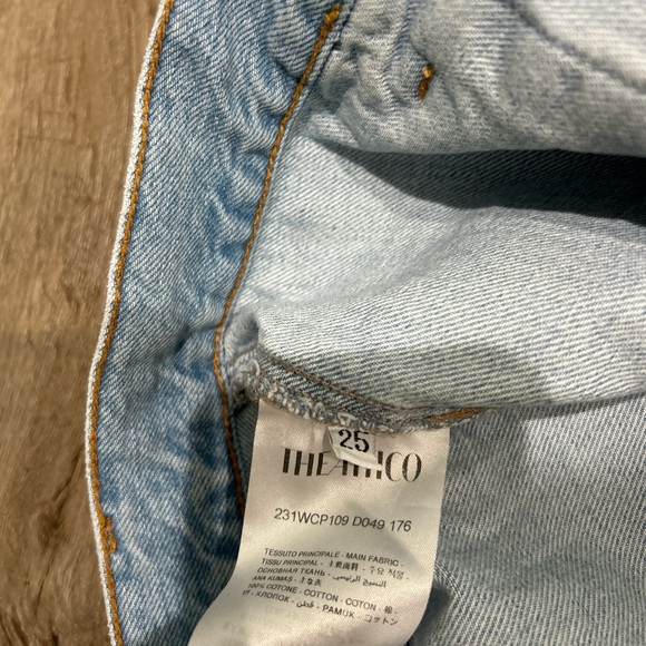 THE ATTICO Ben high rise denim cargo pants in blue - Picture 6 of 8